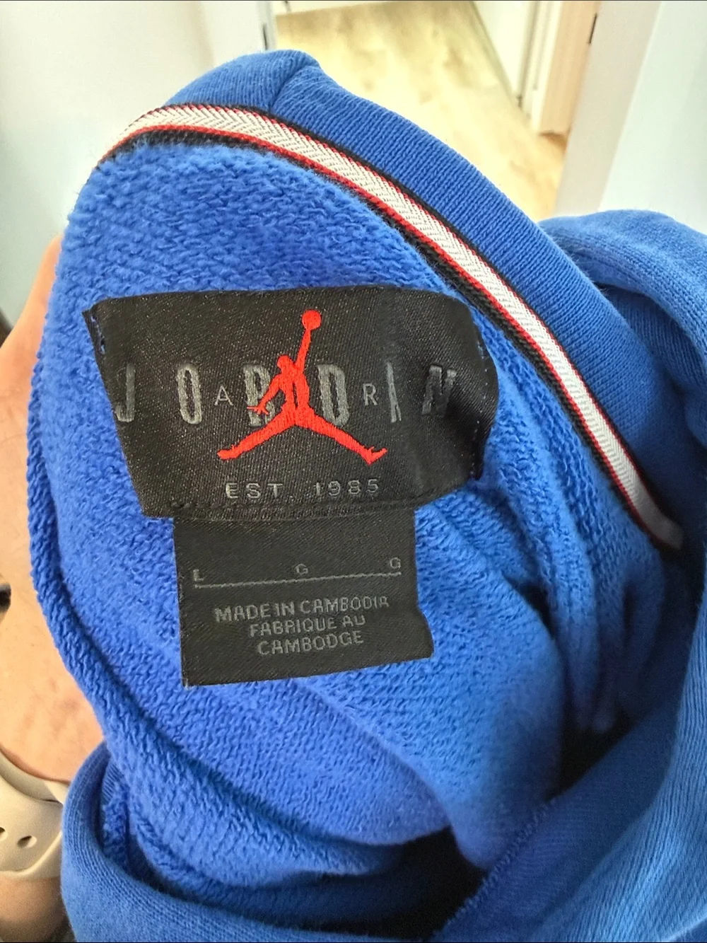Jordan Royal Blue Pullover Hoodie with Drawstring